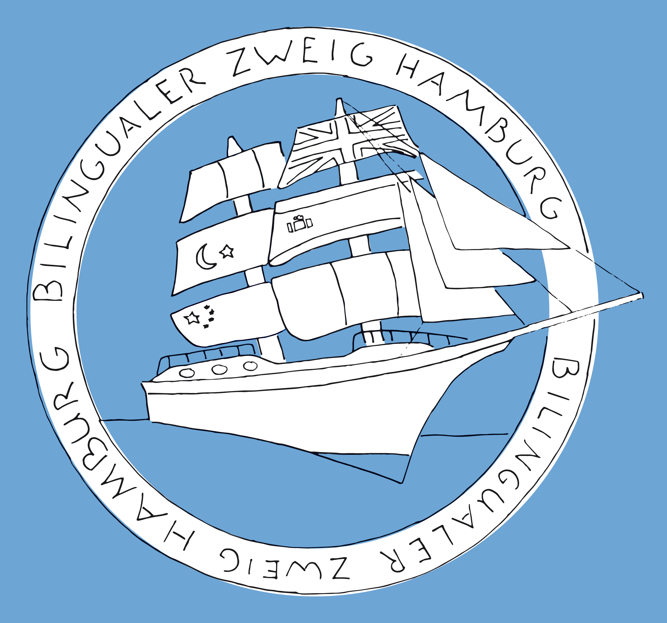 Bilingualer Zweig Logo blau