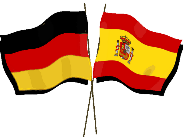 Spanisch deutsche Flaggen klein